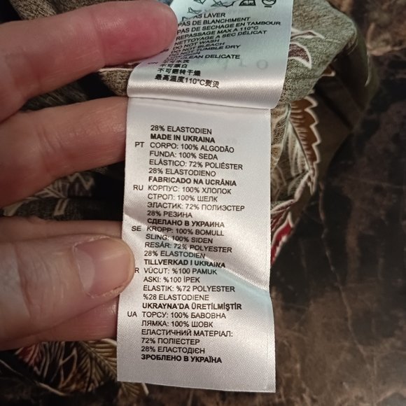 Sandro Exotic CRANE Foliage  Floral Crop Top  Birds Leaf Maximalist Whimsigoth - Picture 6 of 6